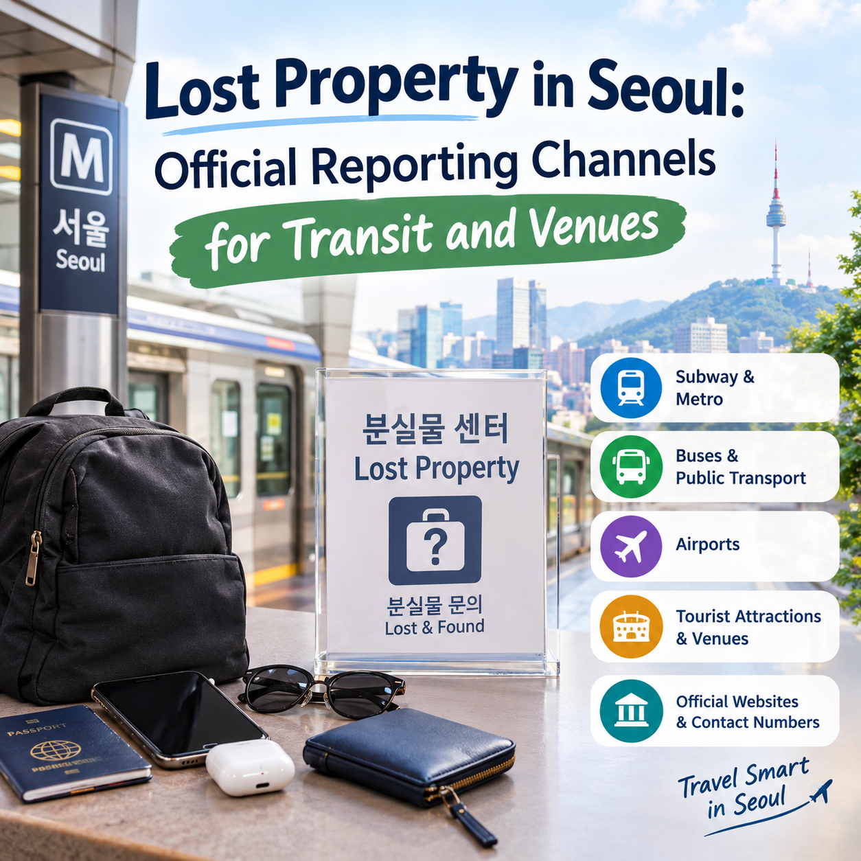 Lost-property guide for public transport and venues in Seoul