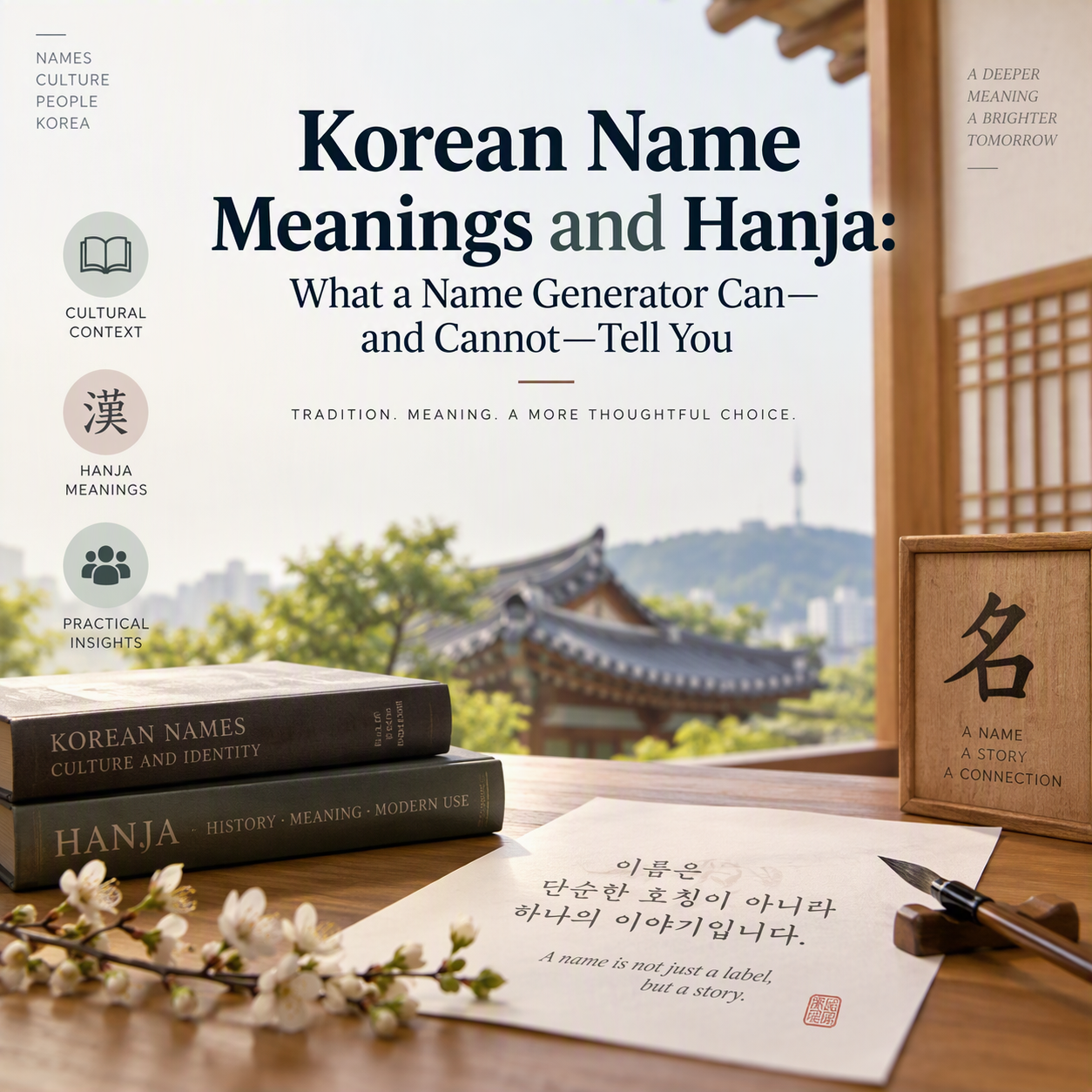 Korean Name Meanings and Hanja: What a Name Generator Can—and Cannot—Tell You